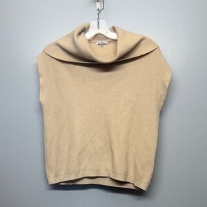 Vila Milano Women's Cream Turtleneck Oversized Sleeveless Sweater